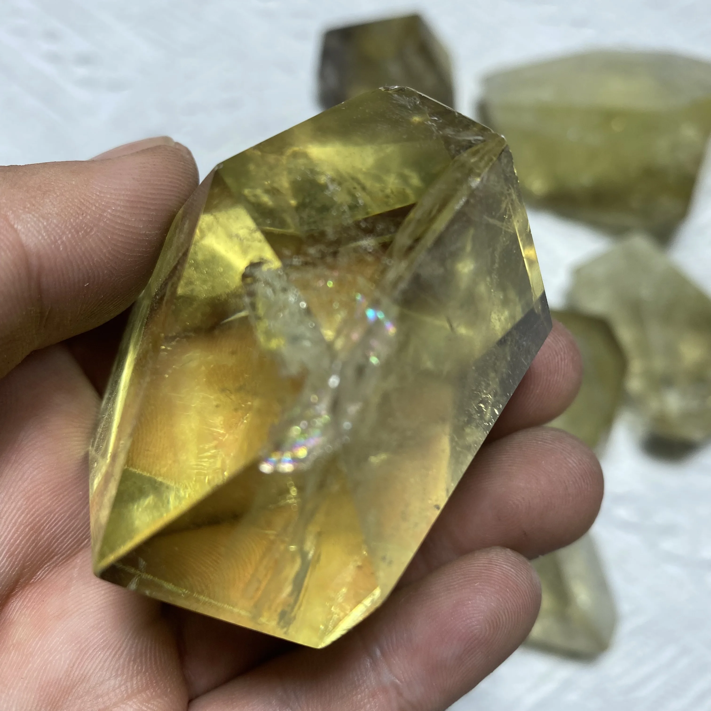 Wholesale High Quality Natural Crystal Stone Rainbow  Citrine Freeform Spiritual Quartz Crystal Freeform For Healing