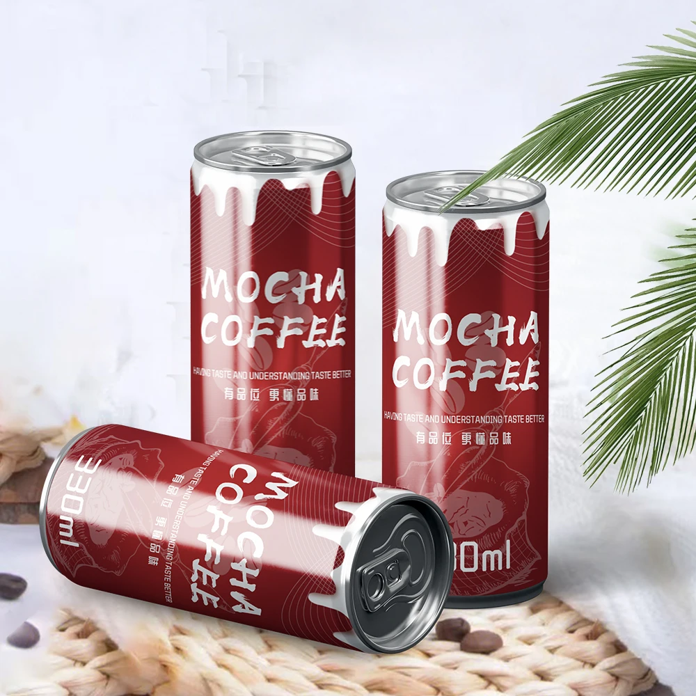 Chinese Factory OEM Private Label 330ml Canned Coffee Drink Good Tatse Cold Latte Coffee Drinks for Sale