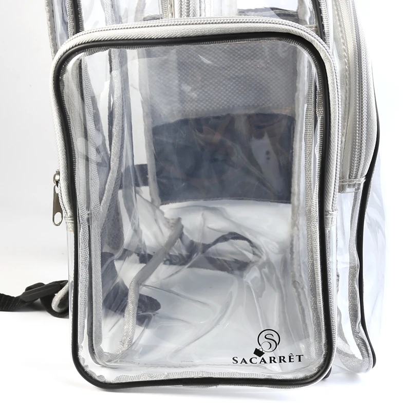 Factory Customized Heavy Duty Clear Transparent Backpack for Women Girl for School Travel for pet