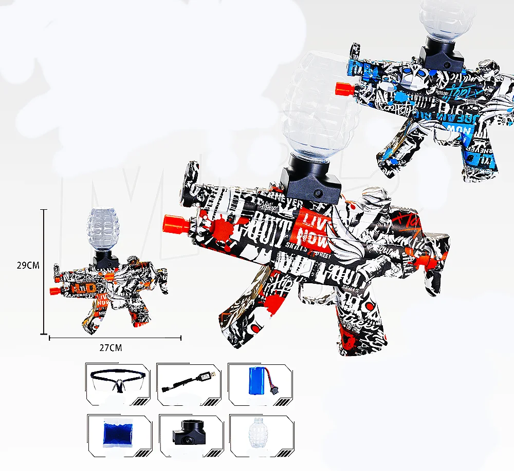 Outdoor Yard Shooting Game Automatic Toy Electric Gun Gel Ball Blaster for Boys and Girls