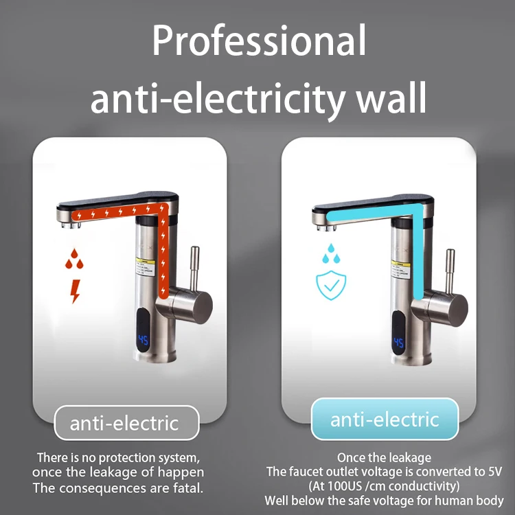 High Quality 304 stainless steel basin mixer tap instant water heating tap instant hot water tap electric water heater faucet