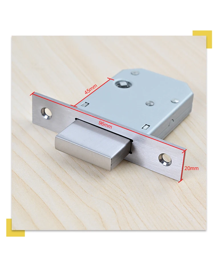EN12209 55MM backset Stainless Steel Mortise Lock Body With dead bolt  For Sliding Door 55ZD