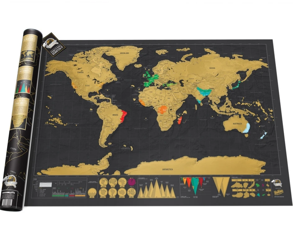 Standard Frame Size 18 X 24 Inch Custom United States National Park Scratch Off Map