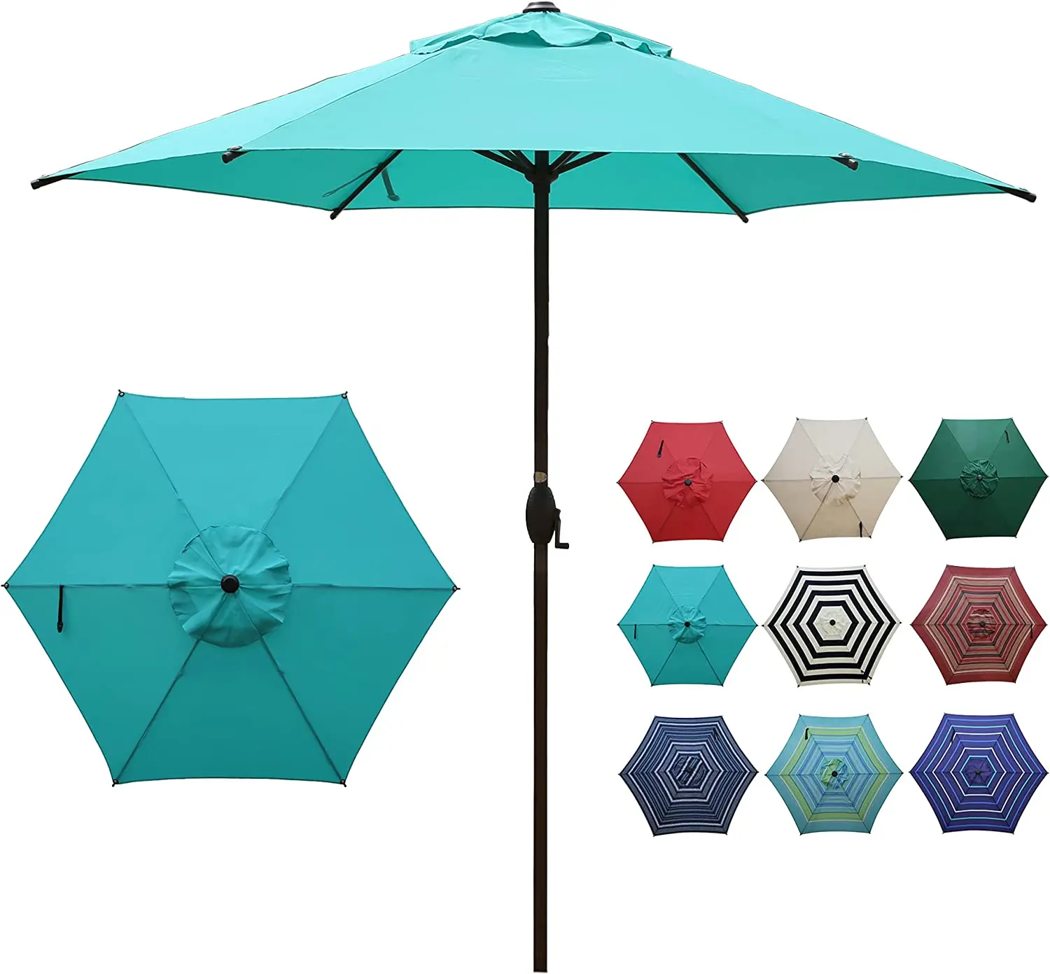 Anti-UV Waterproof Parasol Replaceable Cloth Without Stand Outdoor Garden Patio Banana Umbrella Cover Sunshade 2/2.7/3m