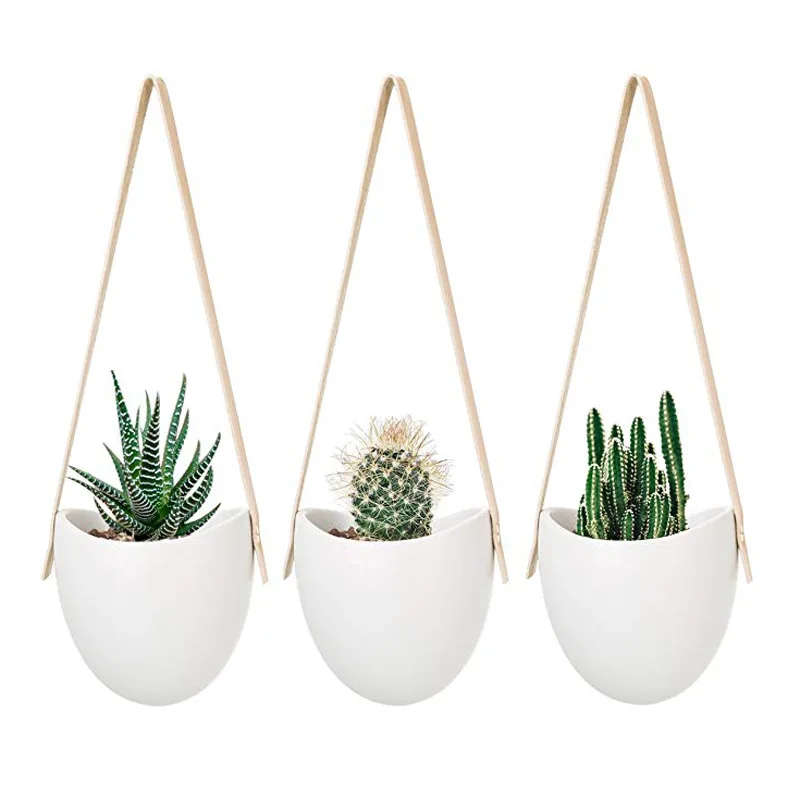 modern orchid geometric living wall garden hanging ceramic basket flower plant pot succulent planter for indoor plant