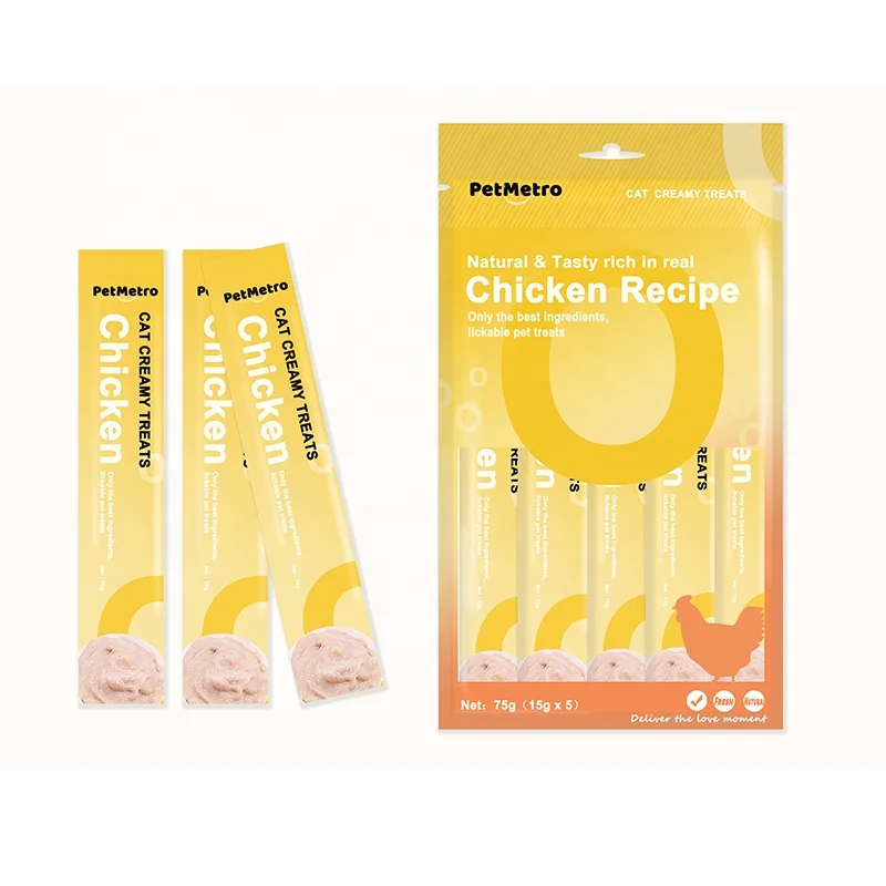 
Fresh Chicken Cat food Cat Creamy Wet Food 15g Cat Food Chicken Recipe 