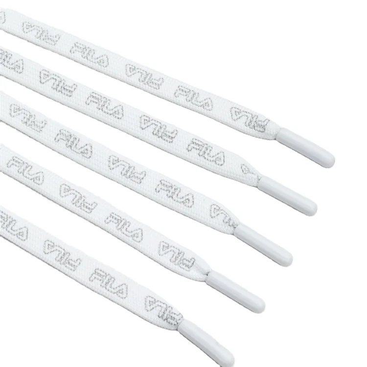 2021 jacquard flat polyester drawstring metal dipped rubber sole shoelace