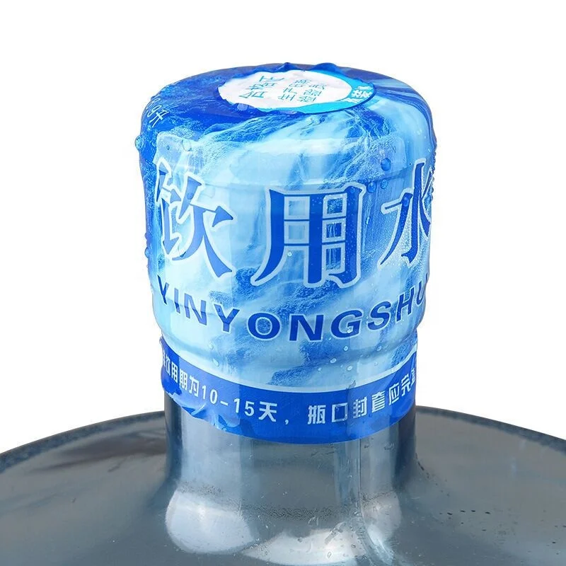 High Printing Quality 5 Gallon Water Bottle PVC Heat Shrink Sleeve Cover Plastic Shrink Label for Bottle Neck Seal