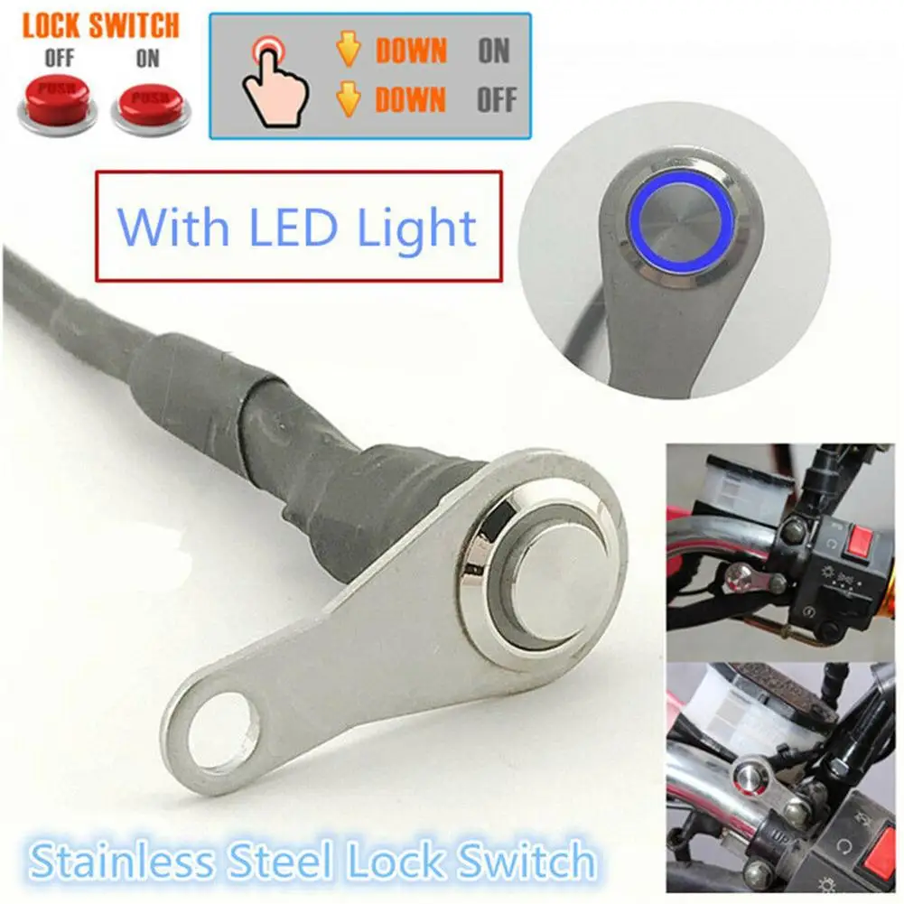 HearxinLED LED мотоцикл переключатель вкл выкл руль Монтажная Кнопка 12 В для рабочего света с монтажным