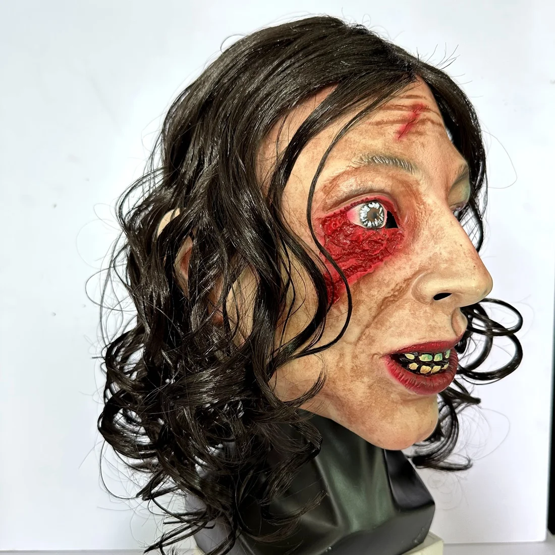 Halloween Scary Face Cover Demon Zombie Disgusting Latex Mask For Halloween Party Props Horror Cosplay