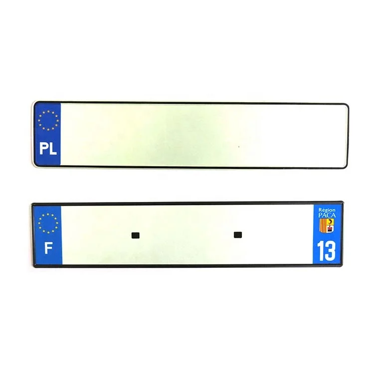 Европейский логотип на заказ, чистый алюминиевый декоративный немецкий номерной знак
