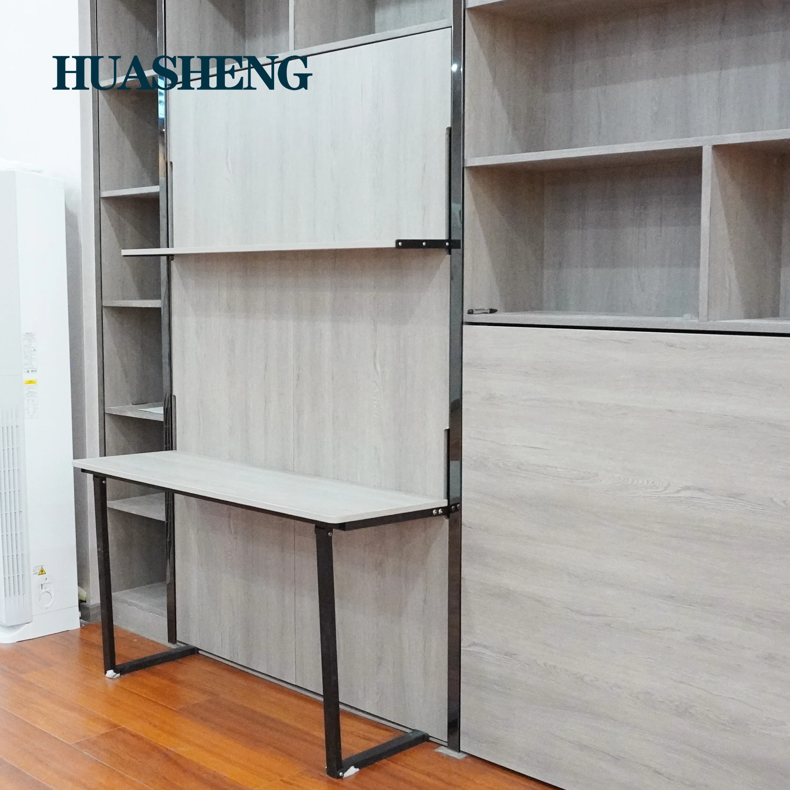 Transformable folding wood murphy bed kit vertical electric motorized automatic wall bed mechanism