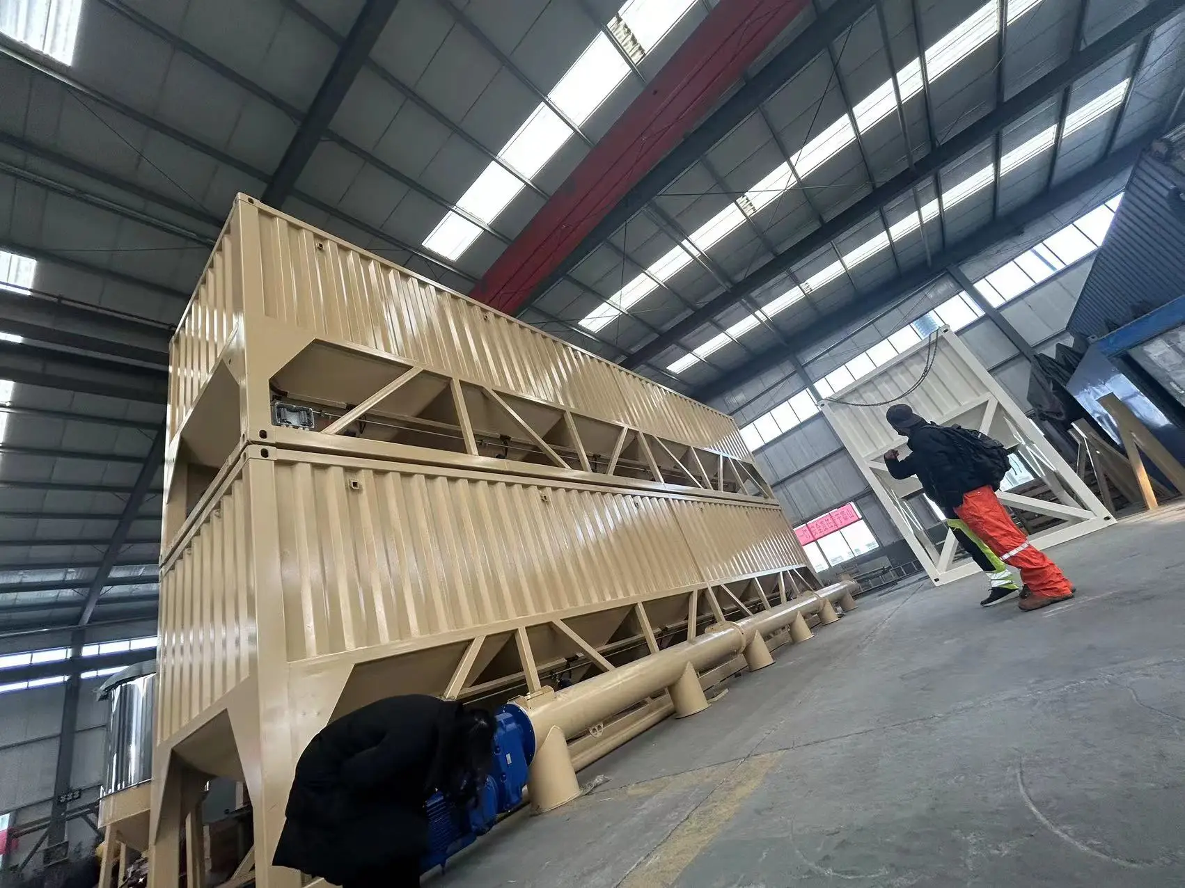 SDDOM Brand Horizontal Cement Silo 20Ton 30ton 50 100 Ton Cement Tank Sale Cement silo