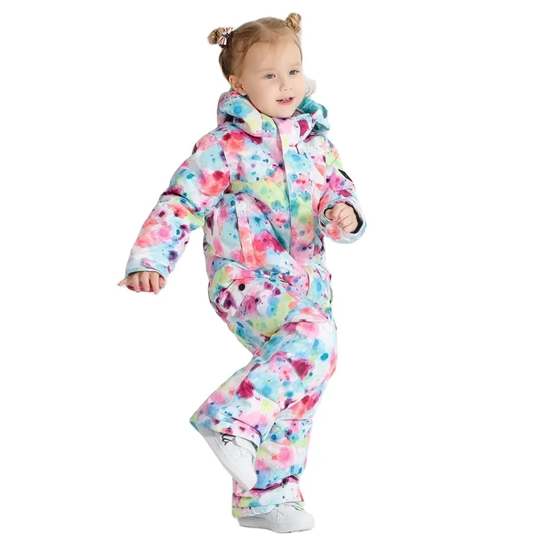High Quality Waterproof Fashion Kids Coat And Overall Snowsuit Winter Children Snow Ski Suit For kids Winter