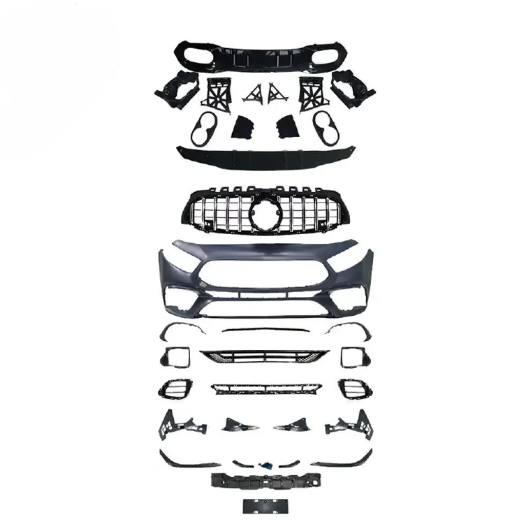 High quality A45 body kit for 2019-2021 Mercedes Benz W177 modified to A45 AMG front bumper with grille