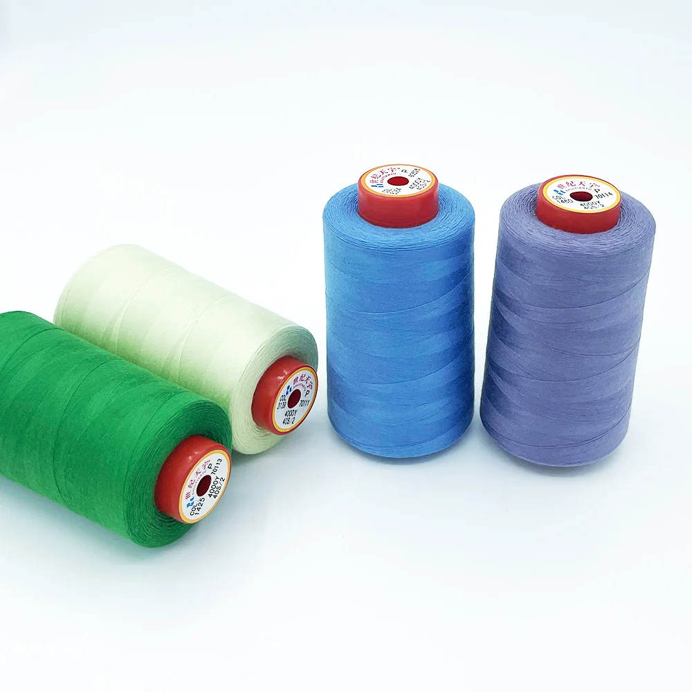 Dyed Colors 100% Polyester Spun Thread For Garments 40S/2 5000Y/Cone