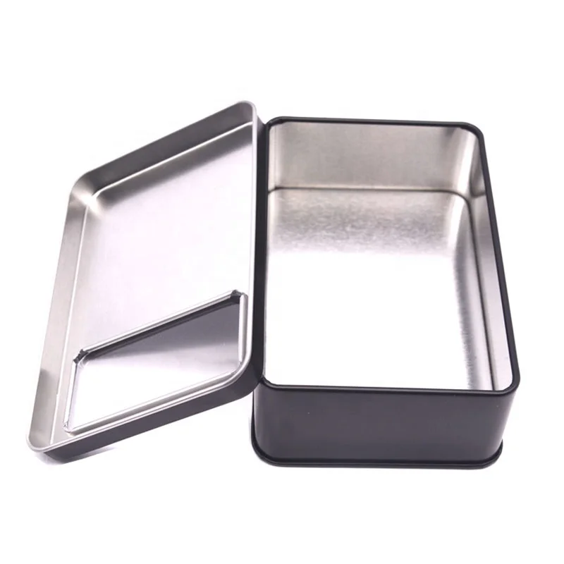 Tinsmaker Rectangular Tea Tin Cans With Window Custom Metal Candy Chocolate Box Recyclable Tins Wholesale Tea Metal Packaging