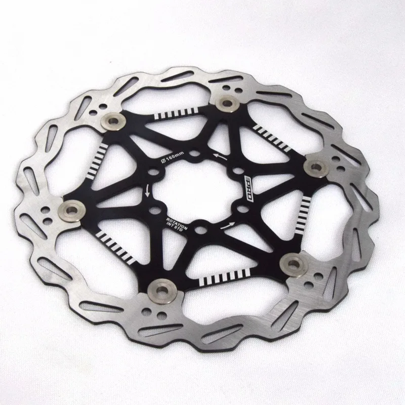 Mountain Bike Bicycle Floating Disc Bicycle Brake Disc Bracket Material Is Steel and Aluminum Alloy Size 160/180/203mm OEM 1.8mm