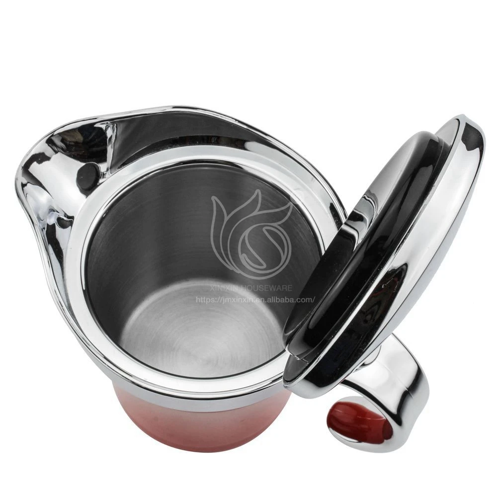 New Gravy Sauce Boat Hinged Lid Stainless Steel Double Wall Sauce Jug Dispenser Gravy Boat Pot Home Kitchen Insulated Gravy Boat