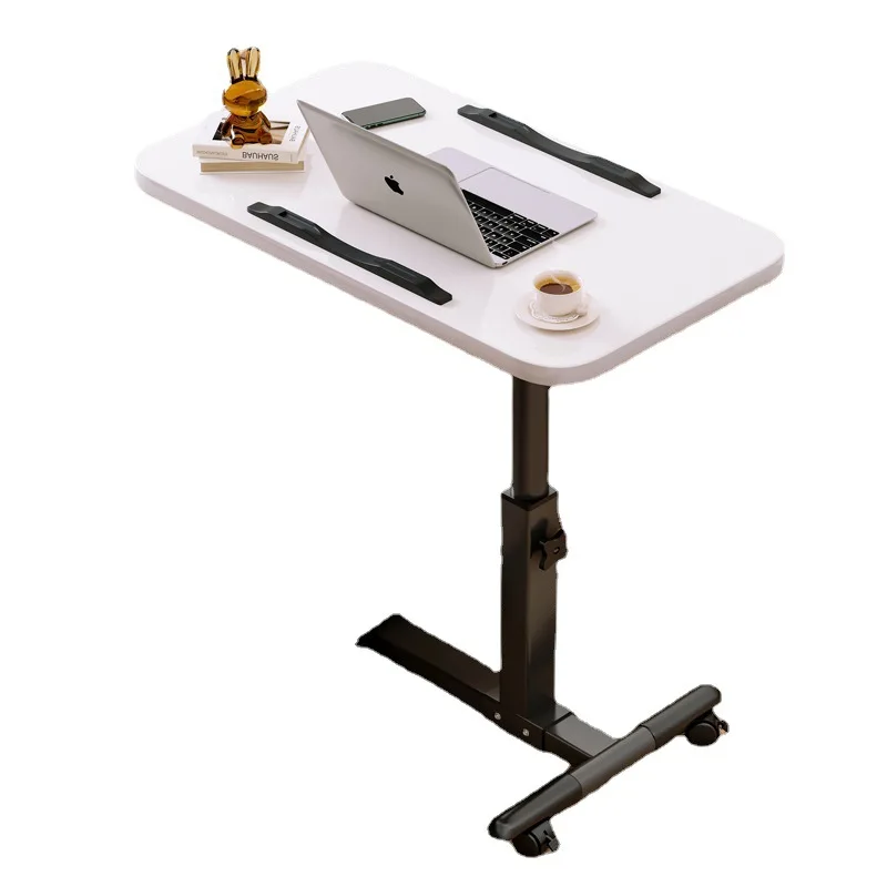 Portable vertical bedside bed small computer desk home office movable folding lifting wooden desktop laptop table desk