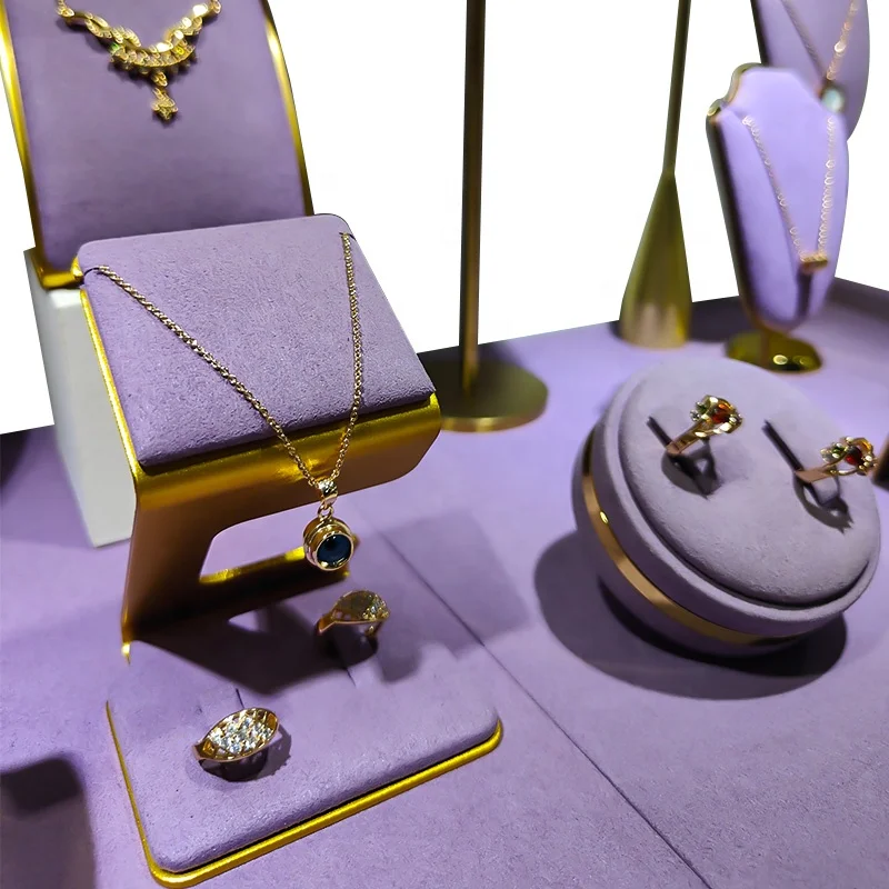 Custom Logo Jewelry Organizer Jewelry Storage Bag Velvet Jewelry Box Hot Selling European Vintage Wooden Necklace Display Stand