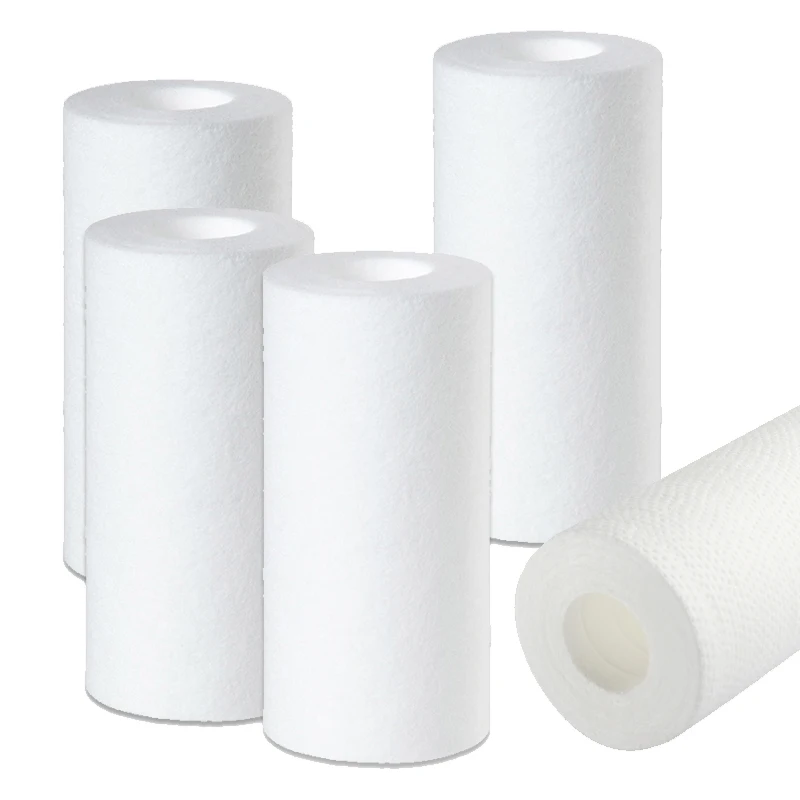 10 Inch Big Fat Pp Cotton Filter Element Tubular Melt Blown Filter Element With Large Filtration Flow