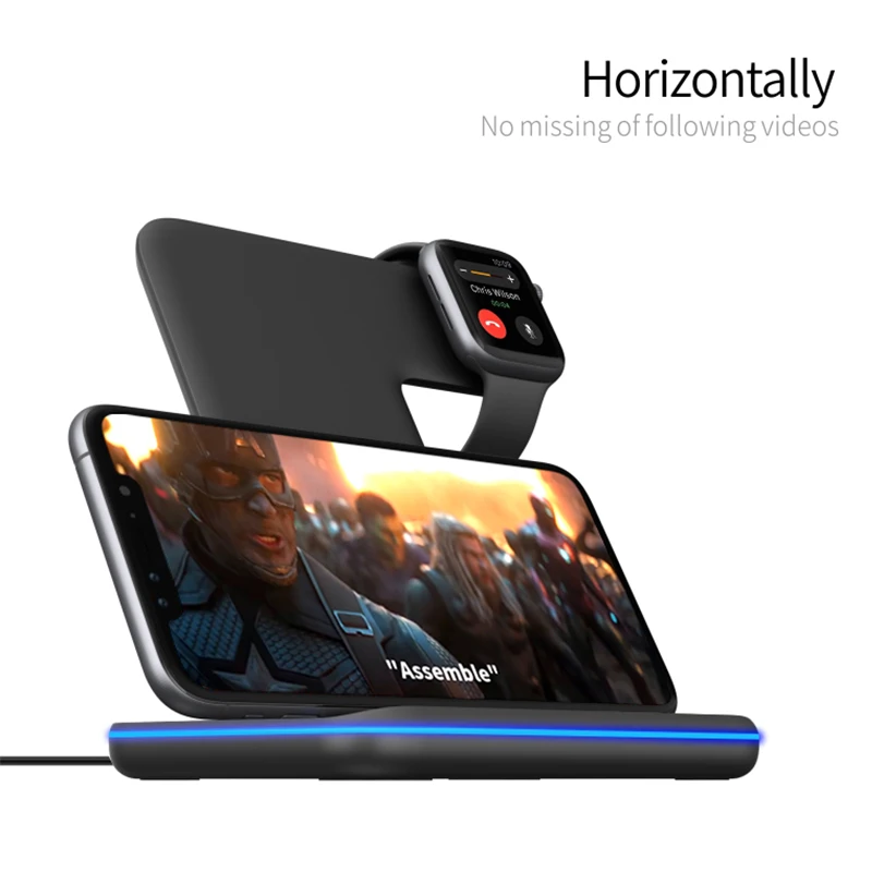 Factory Hot Sale Fast Wireless Charging Phone Charger Wireless For Iwatch For Air Pods Phone 3 In 1 Universal Wireless Charger