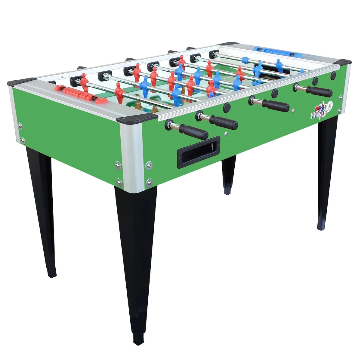 Vibrant Community Fun with a green College Foosball Table Ideal for Youth Centers and Group Entertainment