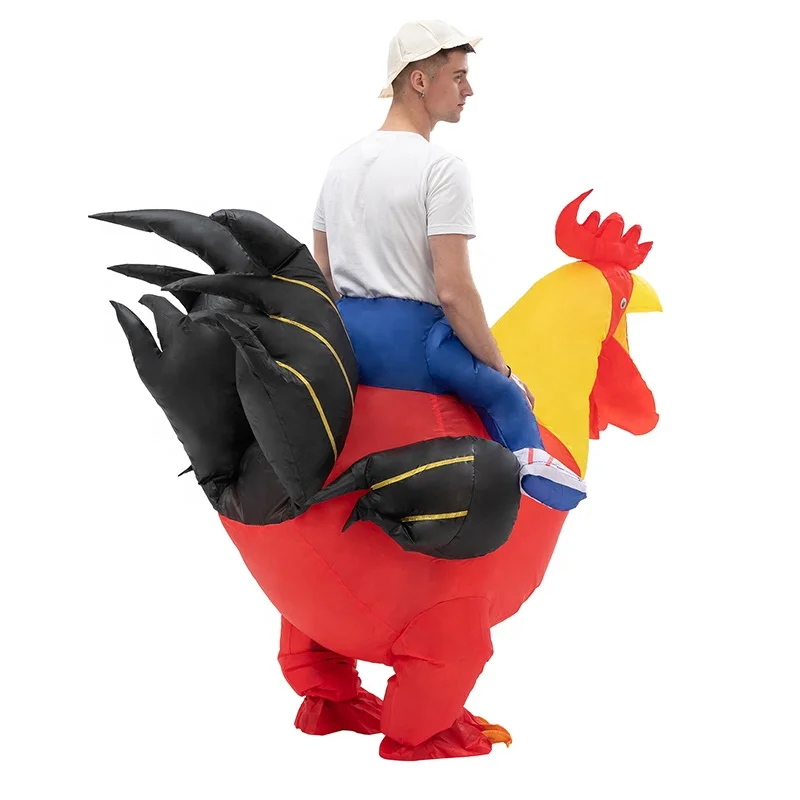 New Chicken Inflatable Costume Blow Up Cock Costume for Halloween Christmas  Cosplay Party