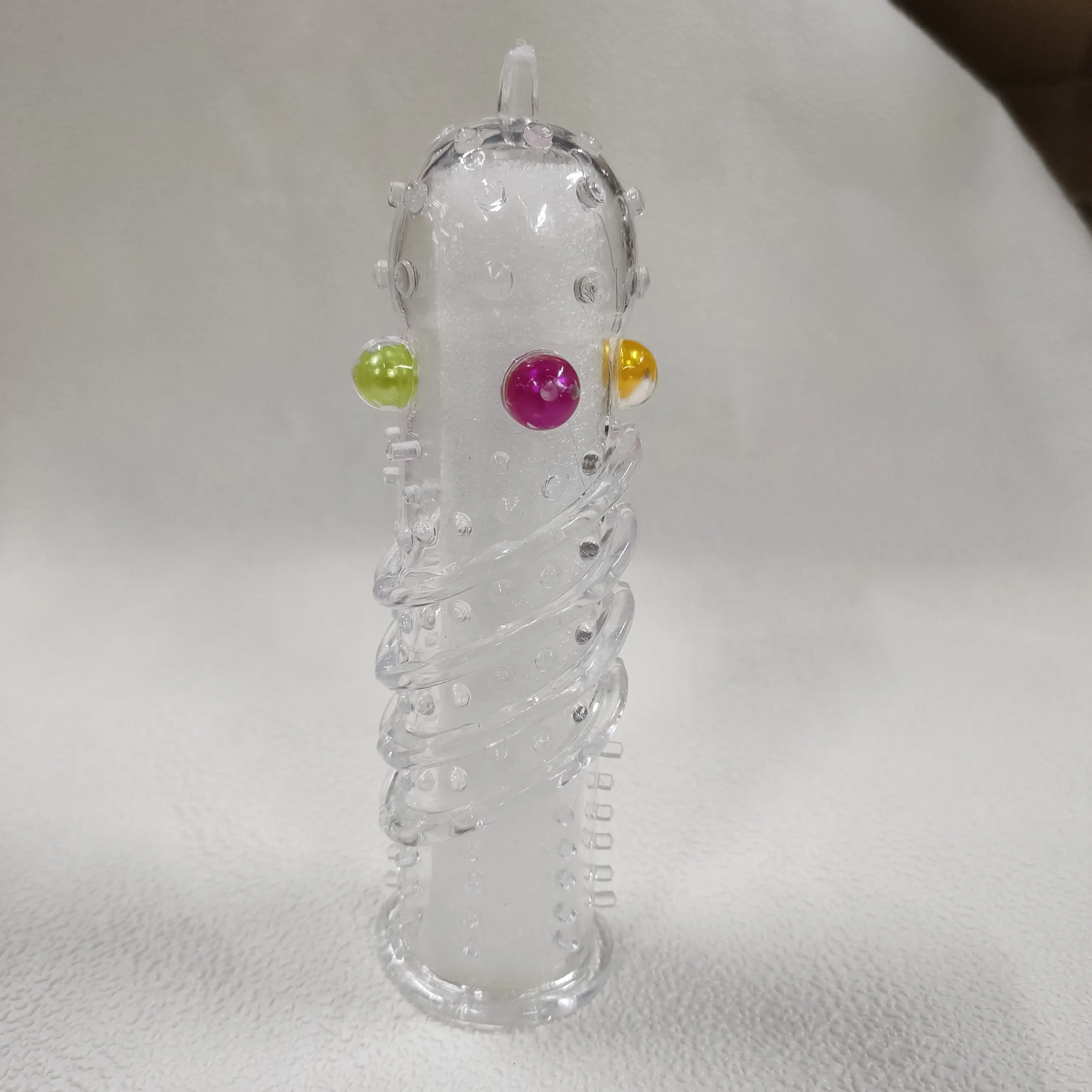 Crystal Pearl Reusable Delayed Ejaculation Men Dildo Cock Penis Sleeve Extension Enlargement Products