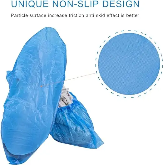 Disposable Shoe Covers In Stock Thickened Dust-Proof Waterproof And Anti Slip Extra Thick Indoor Household Adult Cpe Shoe Covers