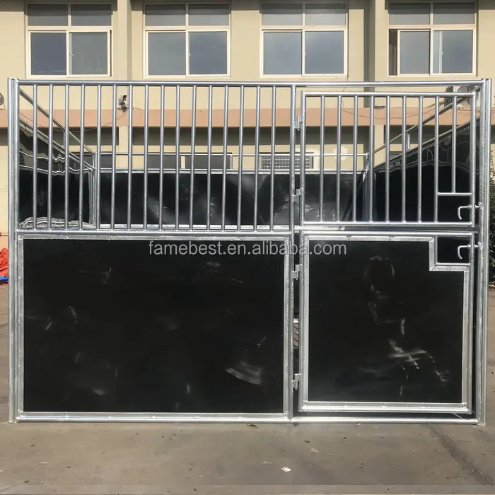 Cheap exterior double swivel stable doors for horses temporary pvc panel horse stall outside stable box