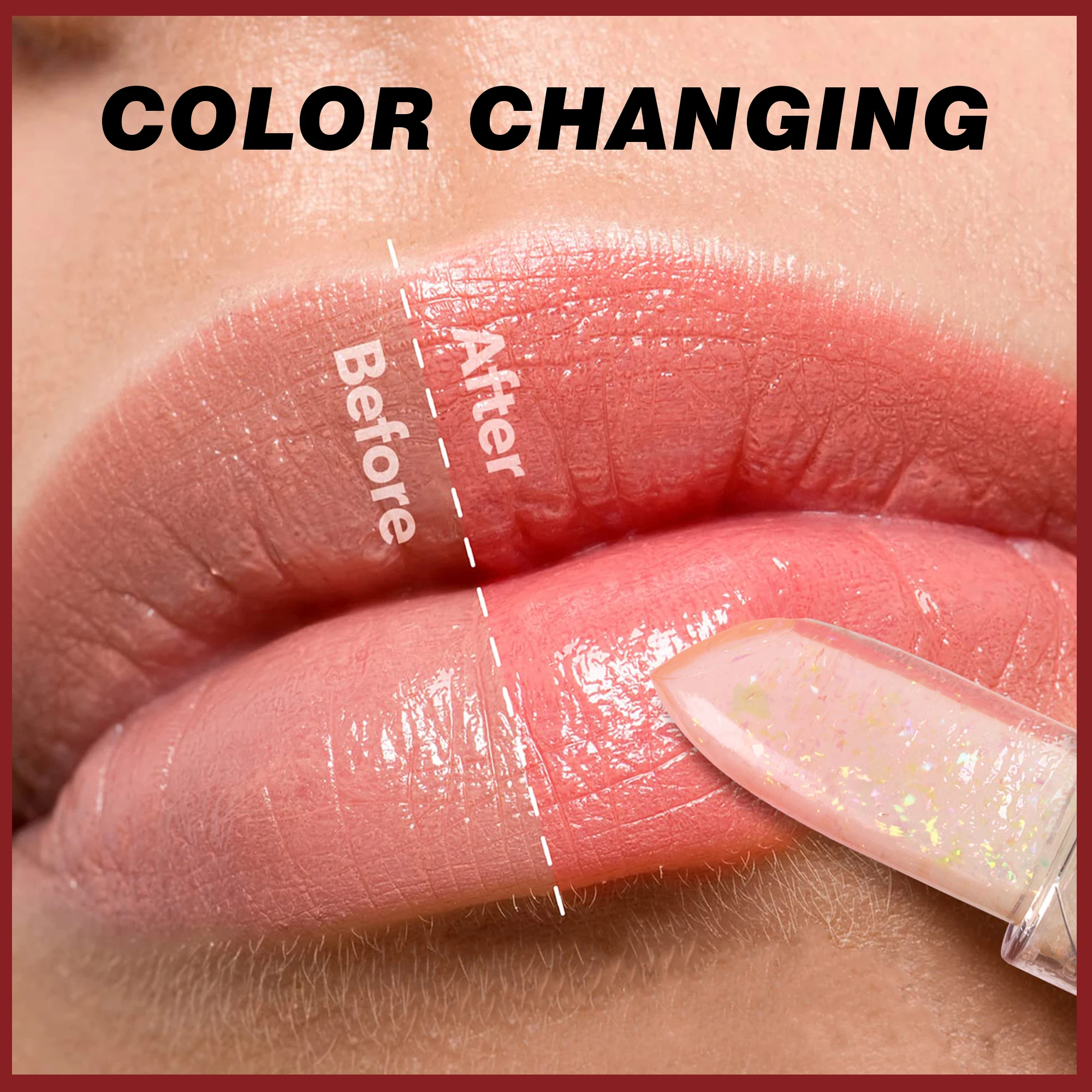 HANDAIYAN Wholesale Moisturizing Shimmer Temperature Change 4 Colors Waterproof Lip Blam Makeup Cosmetics