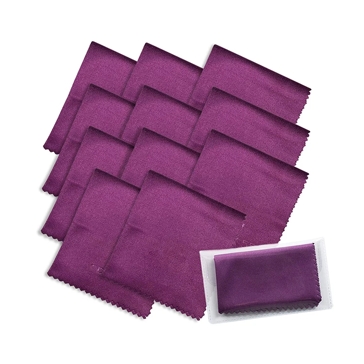 Custom Single Packing Microfiber Fabric Micro Fiber Eyeglass Lens Cleaning Cloth For Lens, Eyeglasses, Sunglasses Wiping Cloth