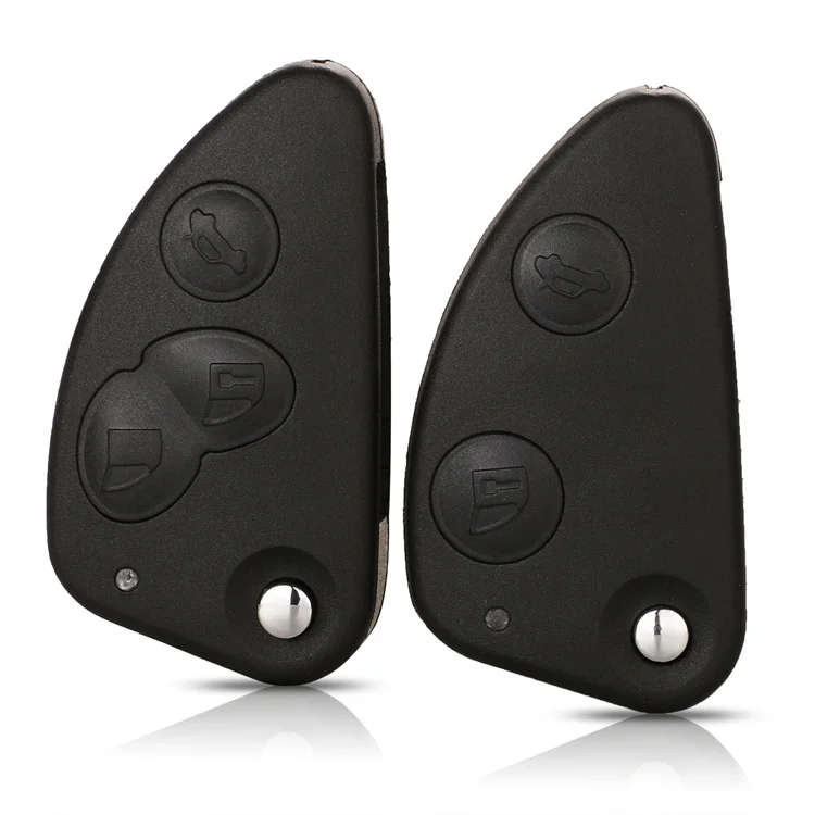 2 Buttons Car Remote Key Shell For Alfa Romeo 147 156 166 GT Flip Folding Key Uncut SIP22 Blade Auto Parts