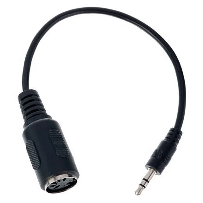 DIN 5pin Cable MIDI 5pin Cable to DC 3.5mm Stereo Trs Cable for MIDI Keyboard