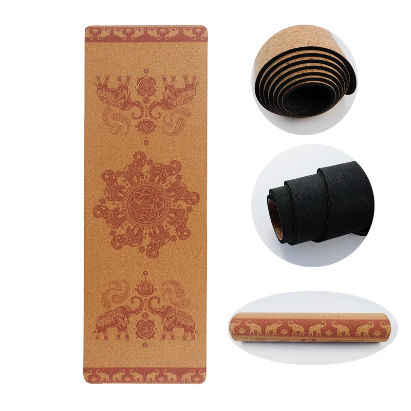 
Custom Printed Design Eco Friendly Non-toxic Yoga Matt Manufacturer Wholesale Gymnastics Fitness cork Yoga Mat 