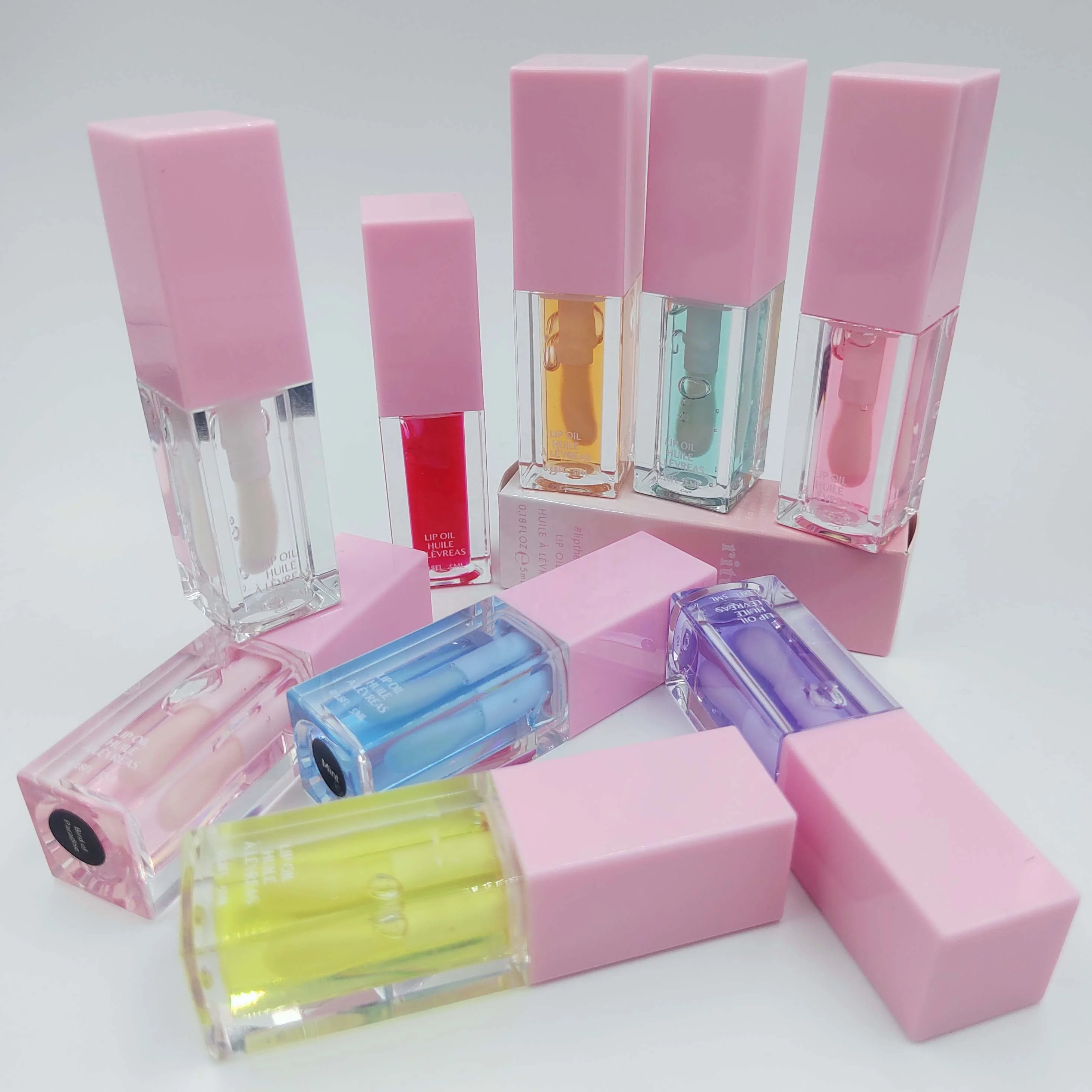 Newest Private Label Custom logo Vegan Magic Lip Gloss Care Plumper Spf50 Sunscreen Lip Oil