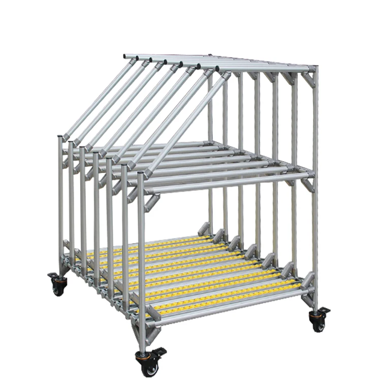 Flexible aluminum lean tube / pipe for warehouse storage racks, aluminum shelving systems