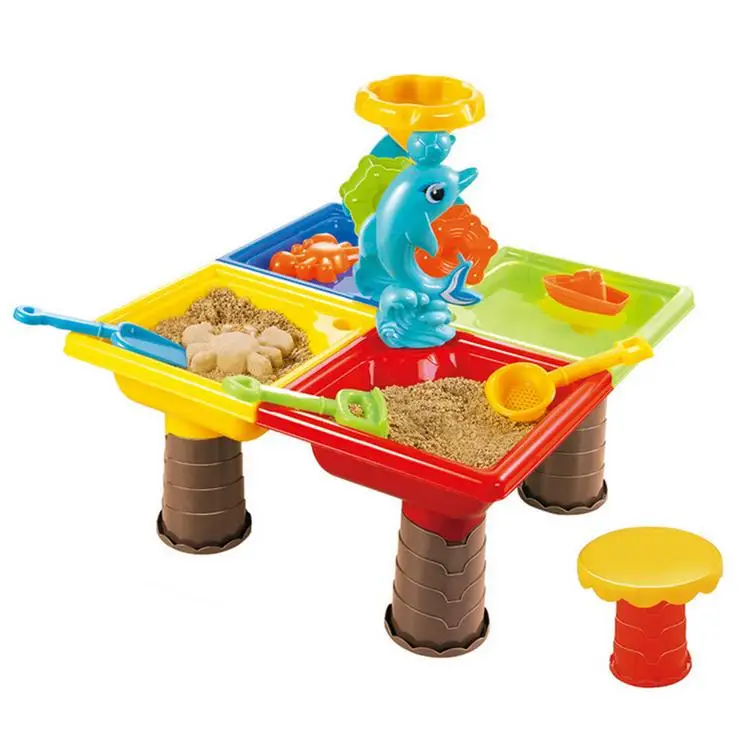 
Children Beach Splash Water Table Plastic Toys Sand Water Play Table for Kids 