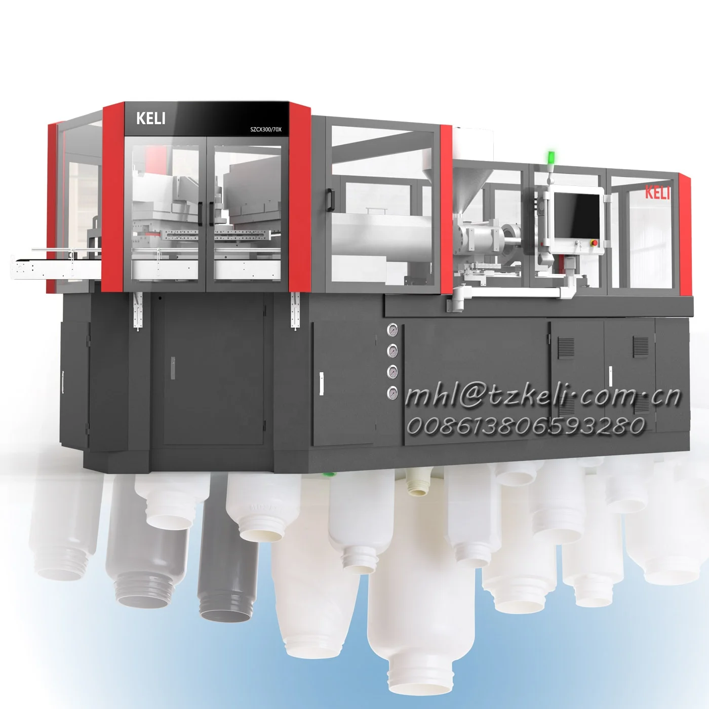 China single stage PP/HDPE/LDPE/PS/ABS/PET bottle injection blow moulding machine for envases containers jars vials