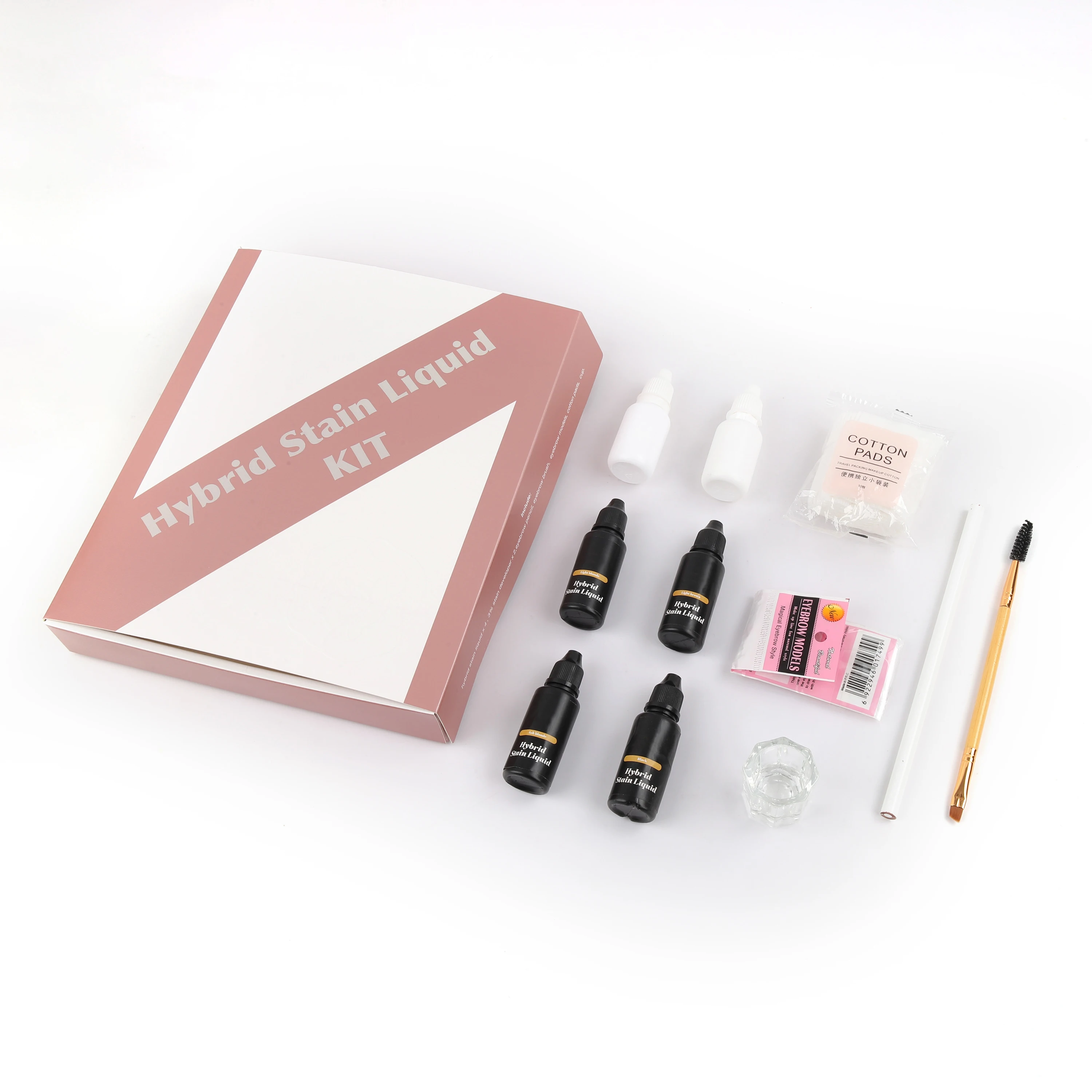 private label henna free plant based eyebrow stain liquid hybrid brow stain lash tint