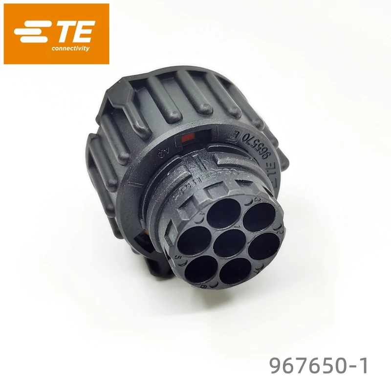 Genuine Housing for Female Terminals Tyco TE 967650-1 AMP Wire to Wire Black 7 Pin Center Line Signal Shell in Stock