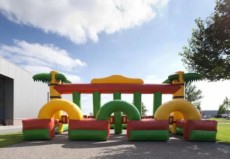 Alliance Outdoor Team Building Games Yard Custom Commercial Jumping Castle Playground Inflatable Running Horse Game
