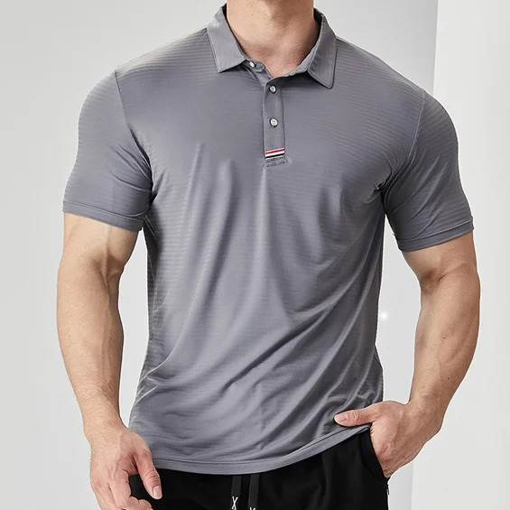 Wholesale Active Wear Athletic Sweat Sports Mens Polo Shirt Man Quick Dry Nylon Dryfit Polo Tshirt With Custom Embroidery