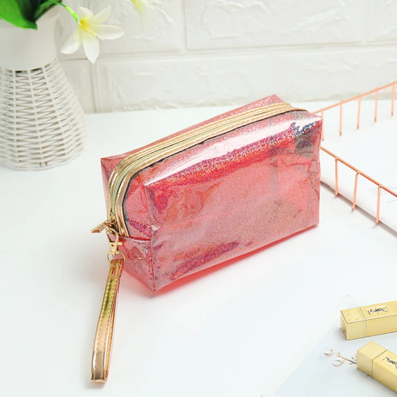 Fashion Waterproof Clear Transparent Beauty Travel Toiletry Pvc Custom Cosmetic Make Up Makeup Bag For Travel