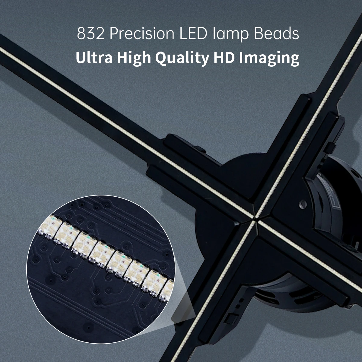 2024 NEW coming 3d hologram projector fan 70cm HD animation 3d holographic display practical lifelike 3d hologram fan projector