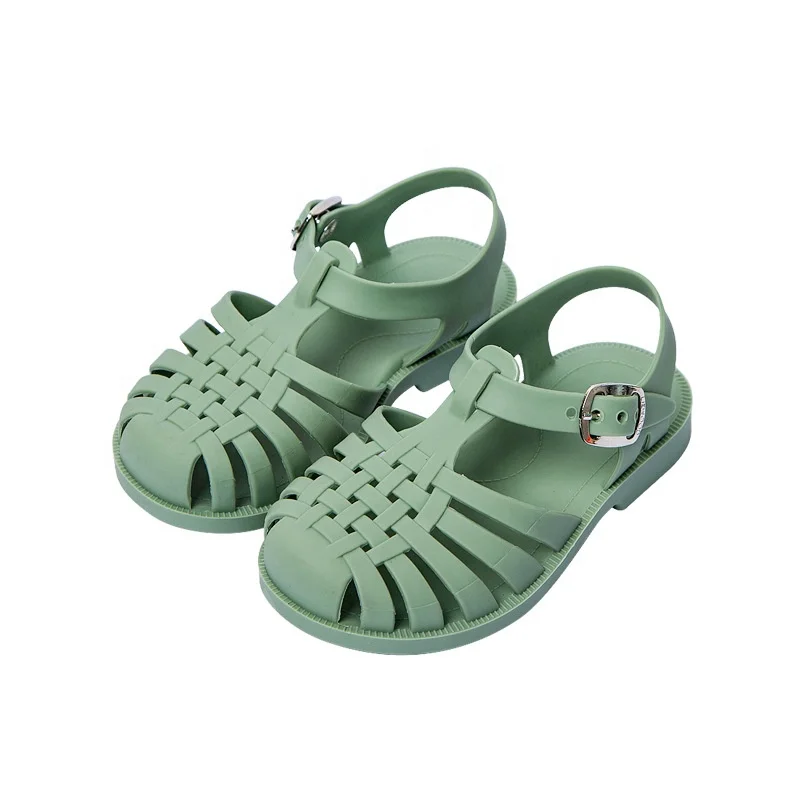 
Ins Summer Vintage Soft Bottom Baby Toddler Children Jelly Sandals Dress Shoes 