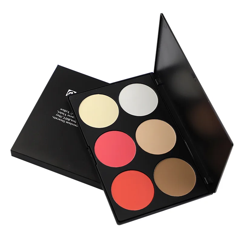 Private Label Blush Palette Custom Makeup Blusher 6 Colors High Pigment Cheek Blusher