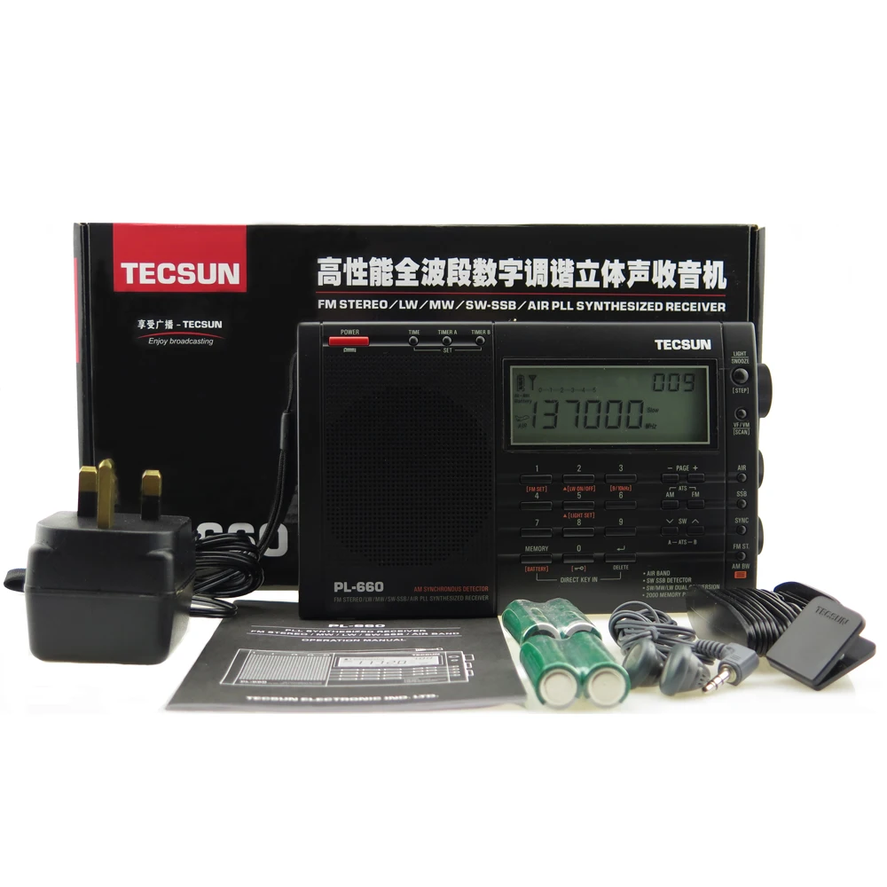 New TECSUN PL-660  Portable Dab Radio FM Stereo LW SW MW AIR PLL SSB World Band DSP Receiver Speaker
